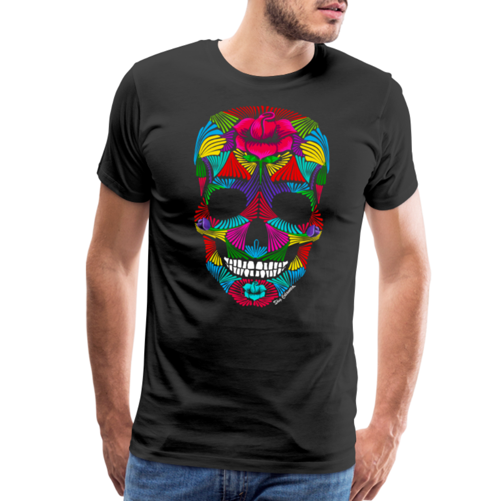Rainbrush Skull Men's Premium T-Shirt - black