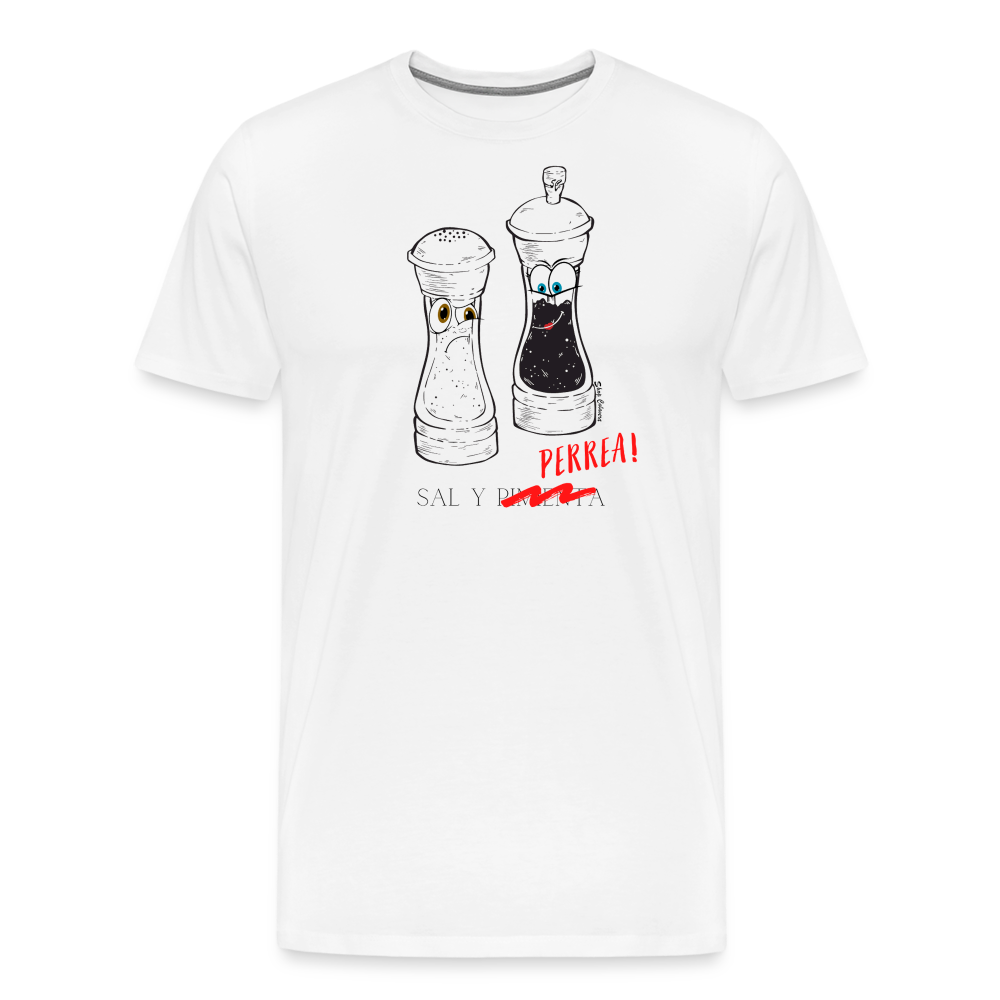 Sal y Perrea Men's Premium T-Shirt - white