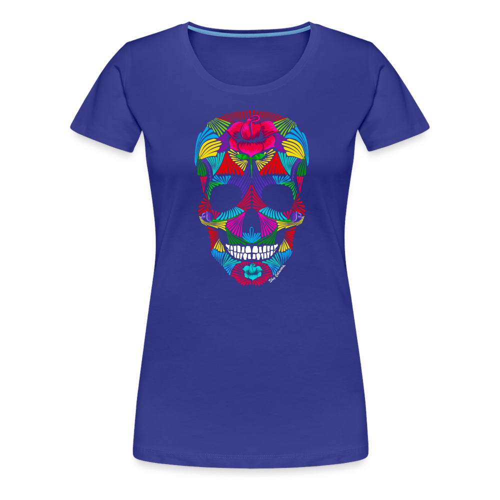 Rainbrush Skull Women’s Premium T-Shirt - royal blue