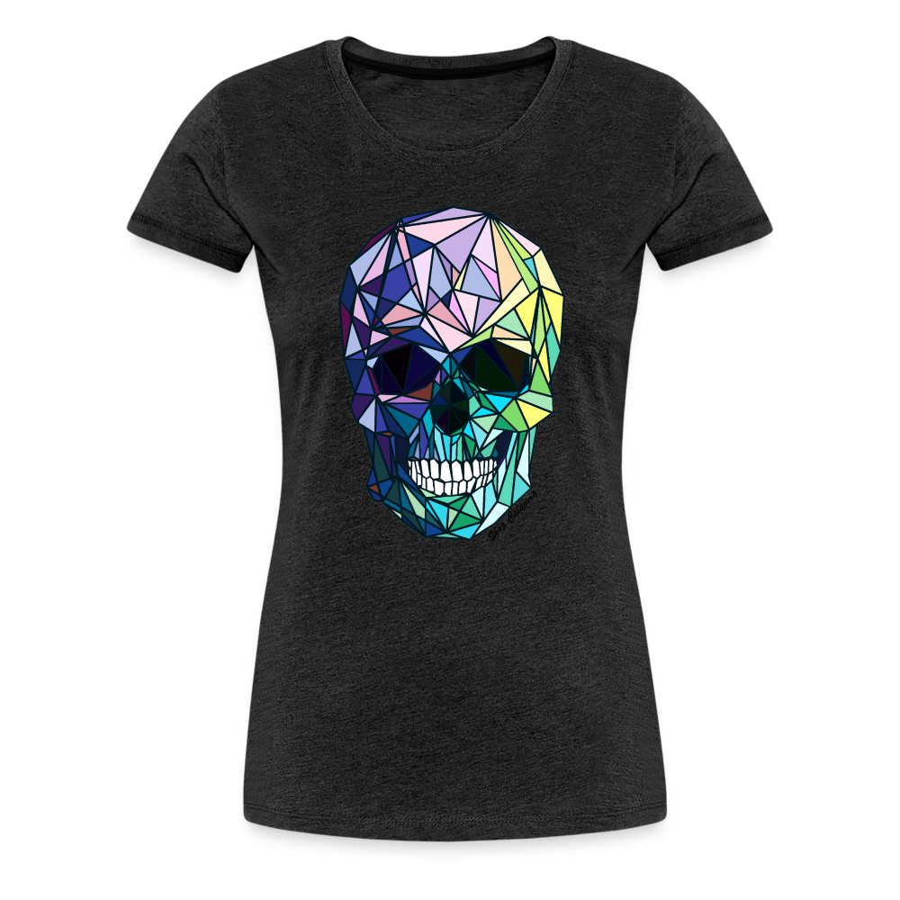 Poly-Calavera Rainbow Women T-Shirt - charcoal grey