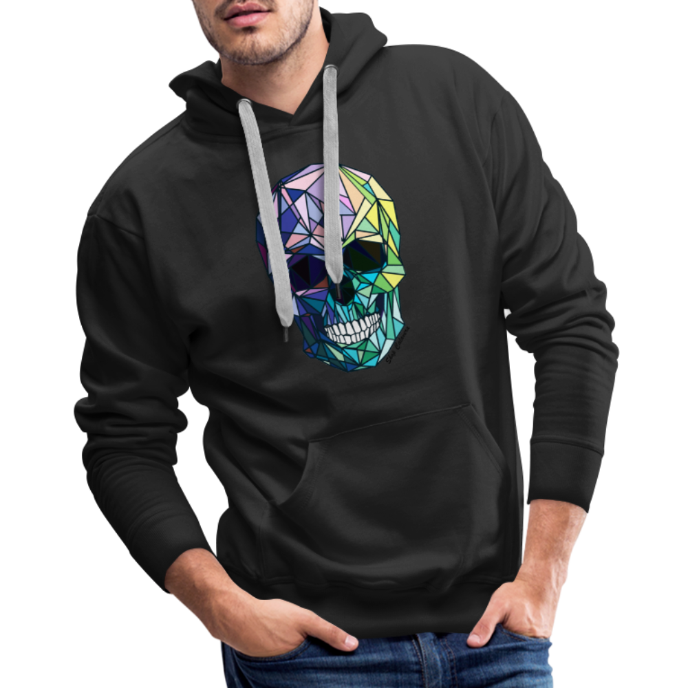 Poly-Calavera Rainbow Men Premium Hoodie - black