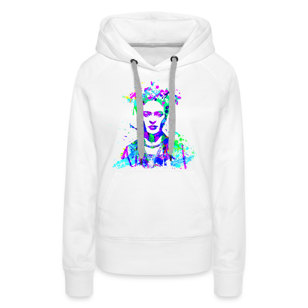 Friducha Splatter Women Premium Hoodie - white