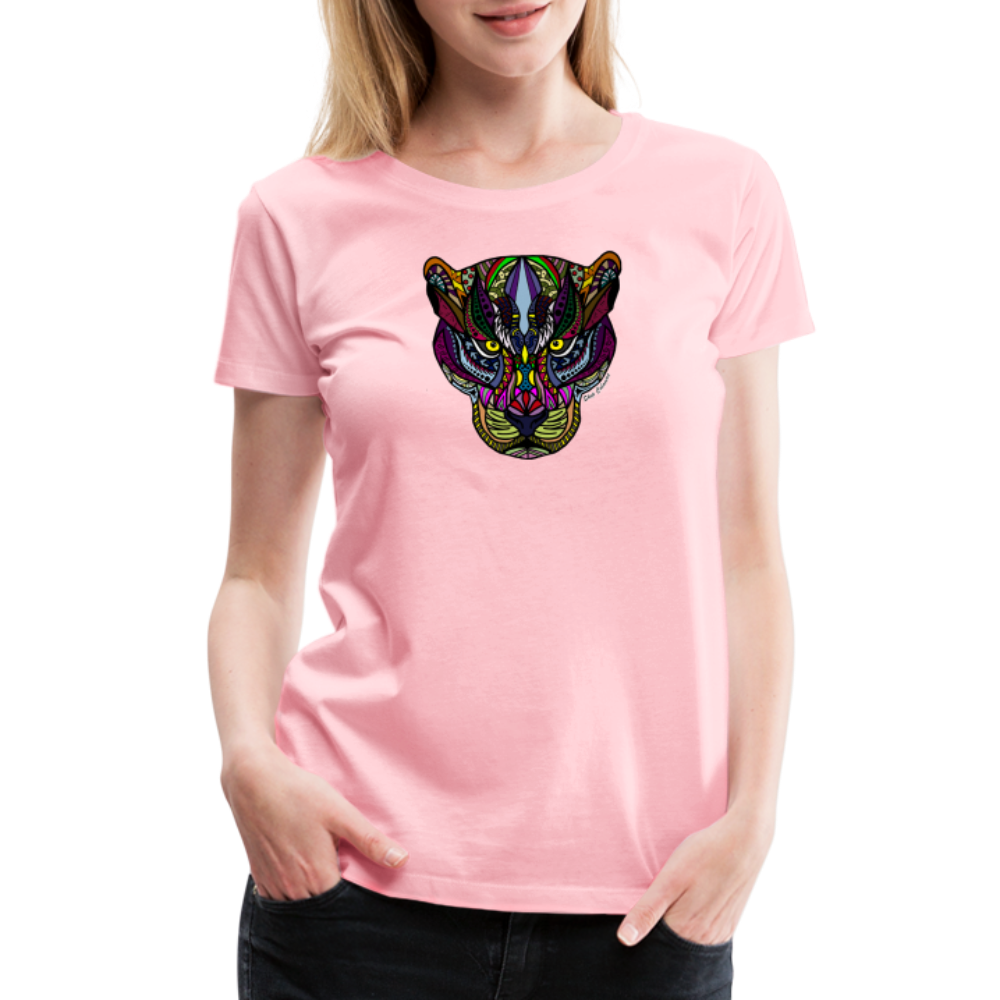 Painted Jaguar Women Premium T-Shirt - pink