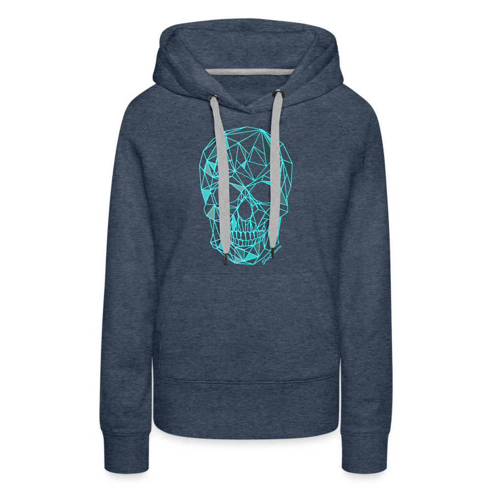 Poly Calavera Women’s Premium Hoodie - heather denim