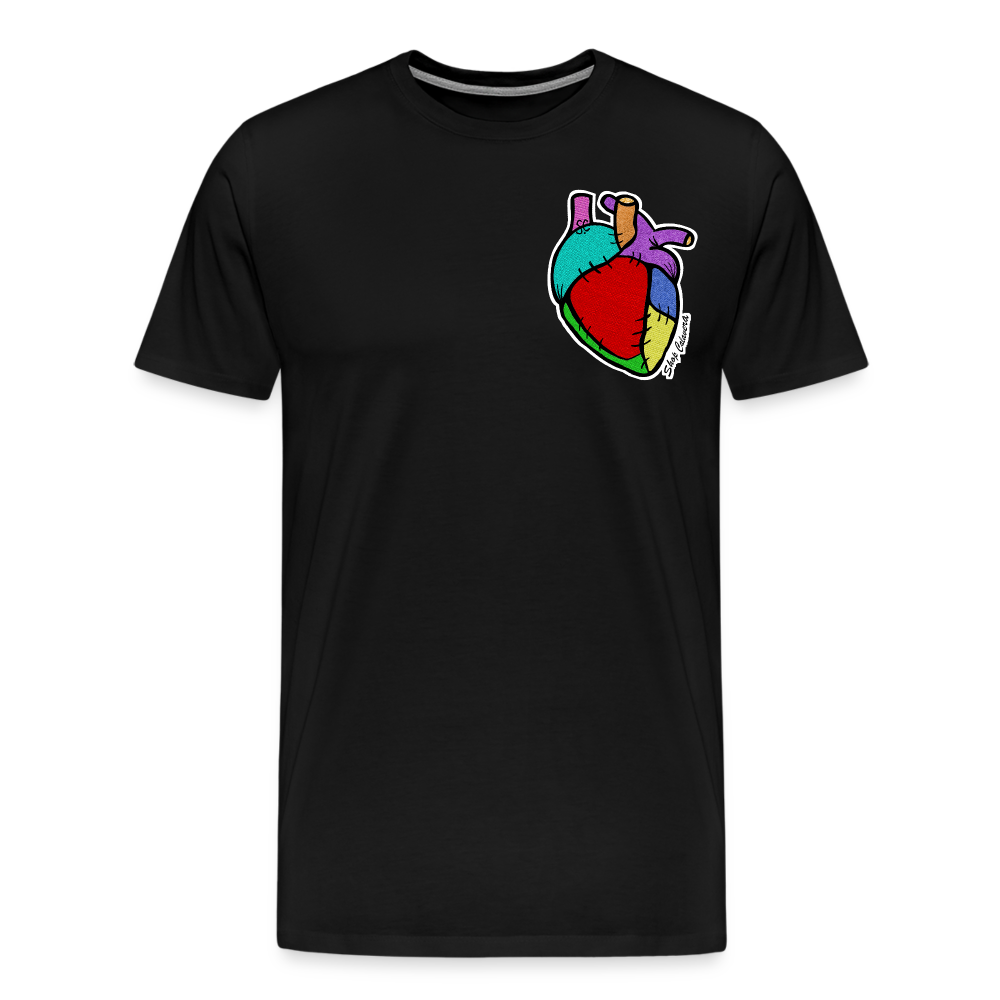 Corazón Remendado Premium T-Shirt - black