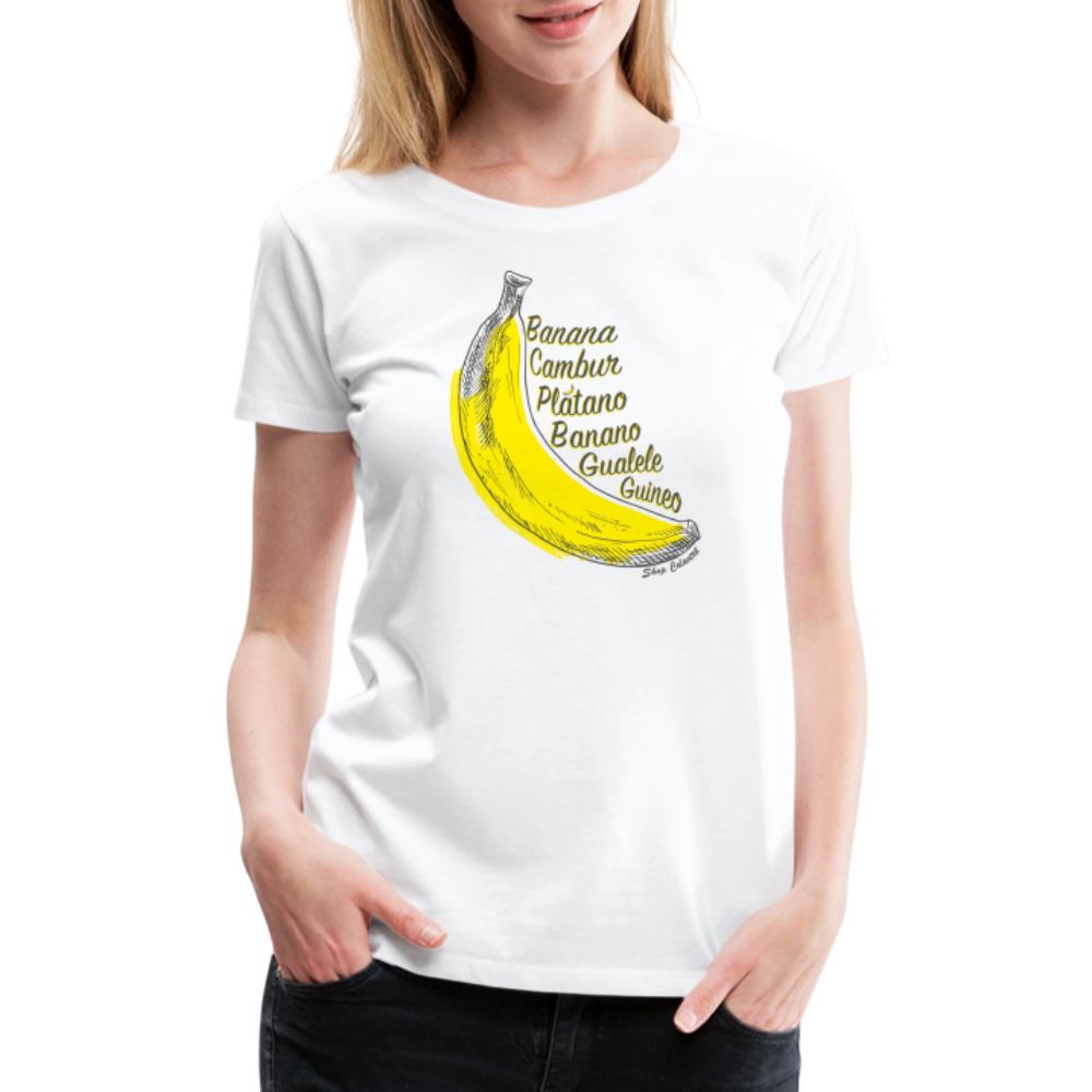 Say Banana Women’s Premium T-Shirt - white