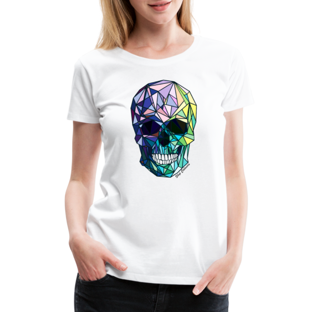 Poly-Calavera Rainbow Women T-Shirt - white