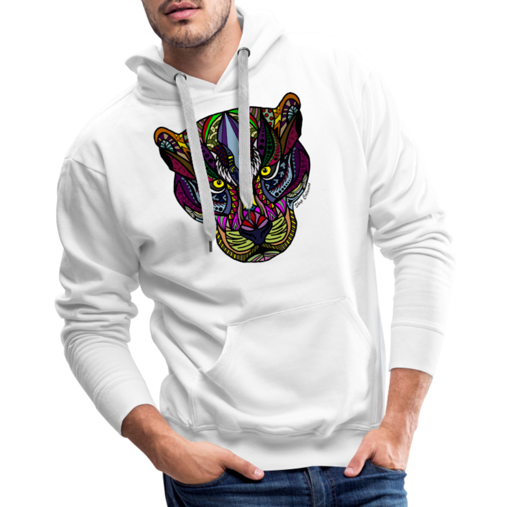 Painted Jaguar Men’s Premium Hoodie - white