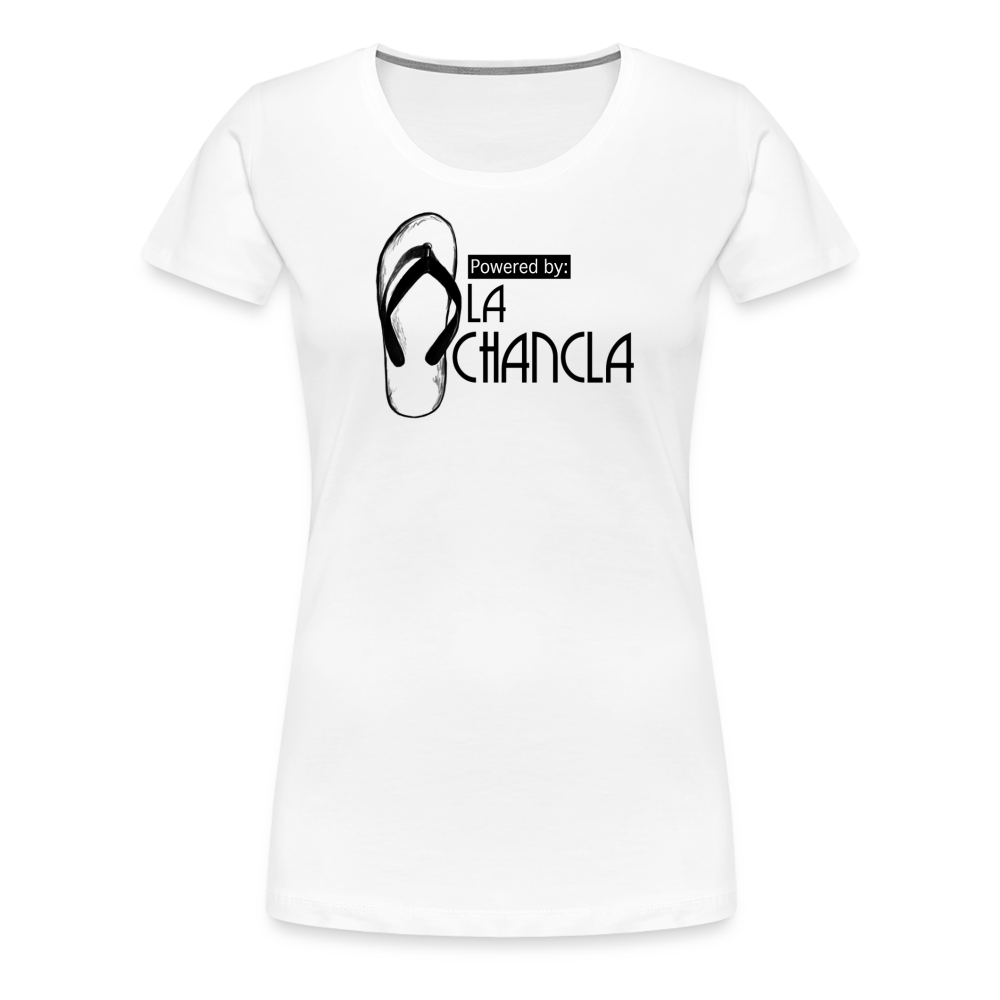 Powered by La Chancla Women’s Premium T-Shirt - white