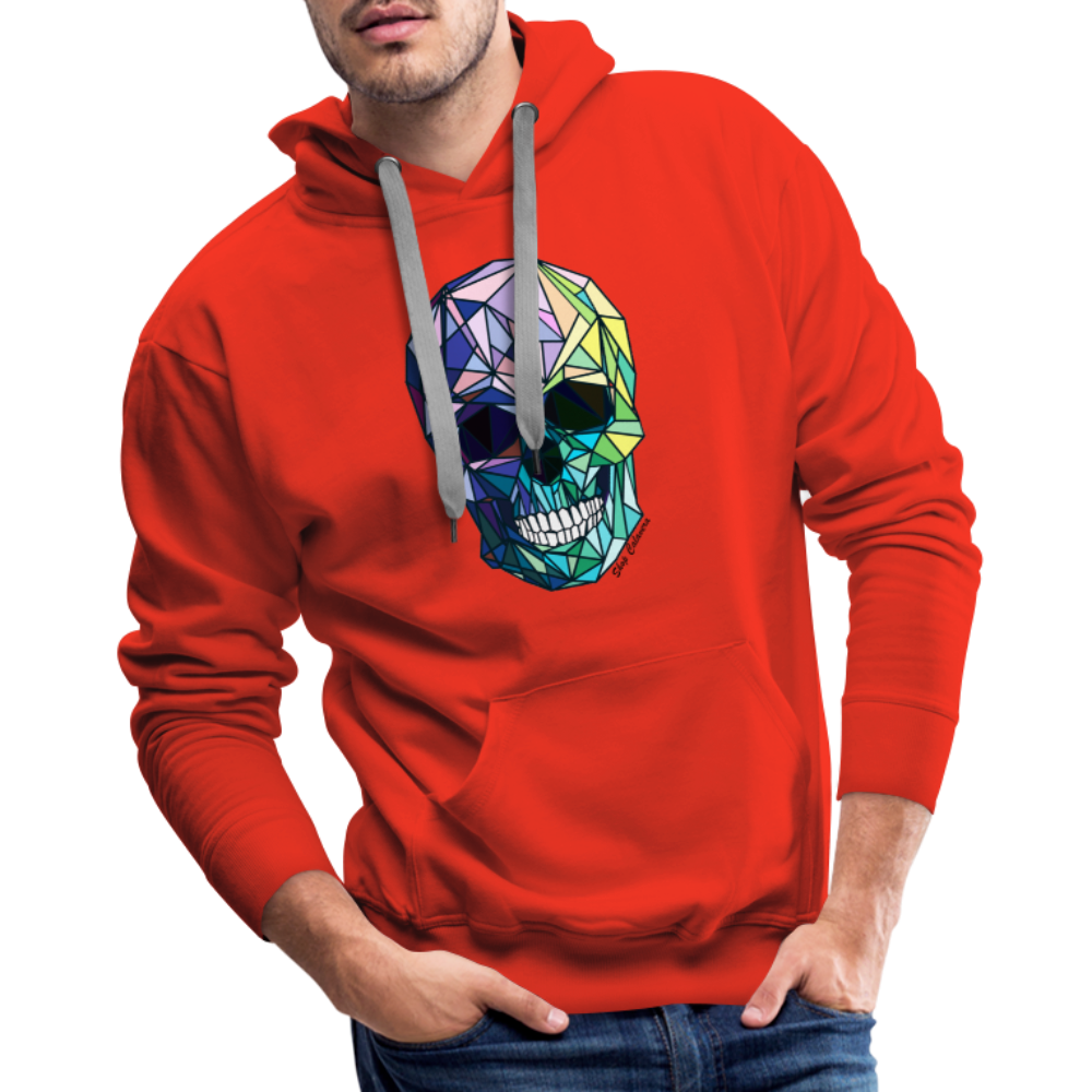 Poly-Calavera Rainbow Men Premium Hoodie - red