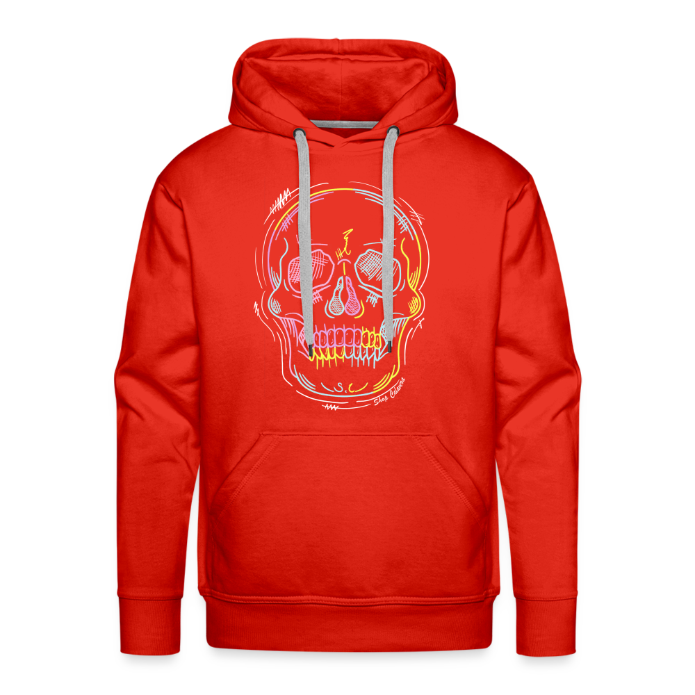 Scrawl Calavera Men Premium Hoodie - red