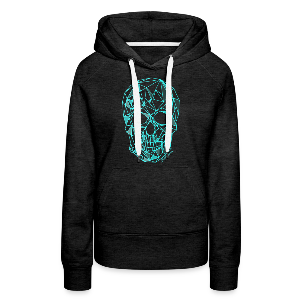 Poly Calavera Women’s Premium Hoodie - charcoal grey