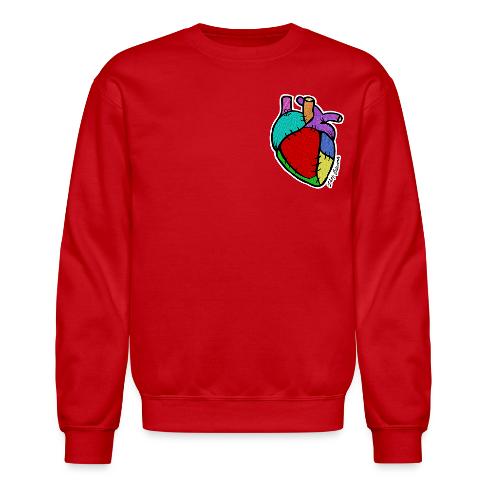 Corazón Remendado Unisex Sweatshirt - red