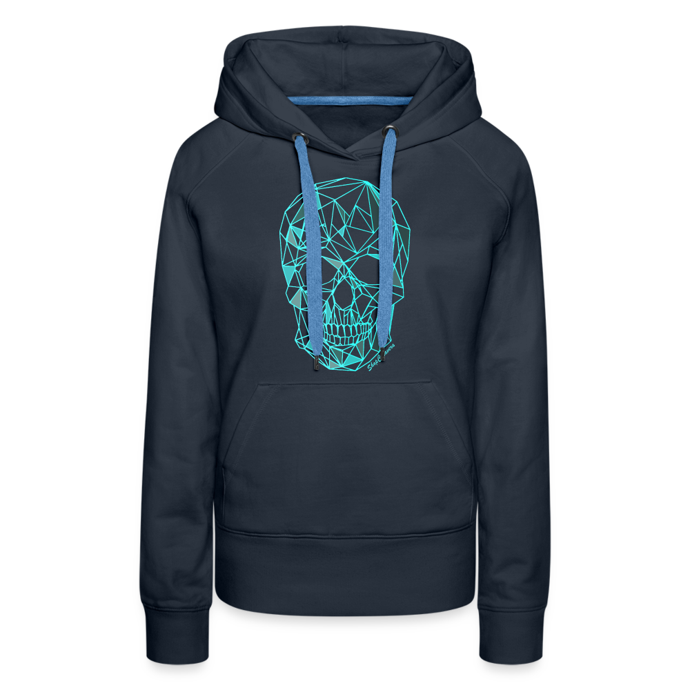 Poly Calavera Women’s Premium Hoodie - navy