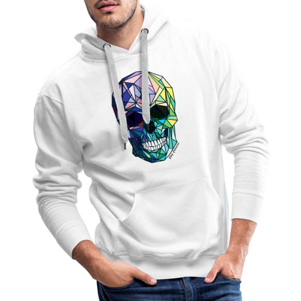 Poly-Calavera Rainbow Men Premium Hoodie - white