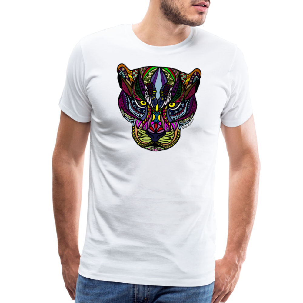 Painted Jaguar Men Premium T-Shirt - white