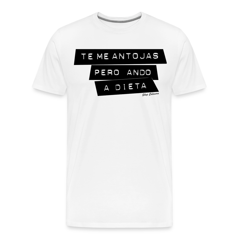 Te Me Antojas Men Premium T-Shirt - white