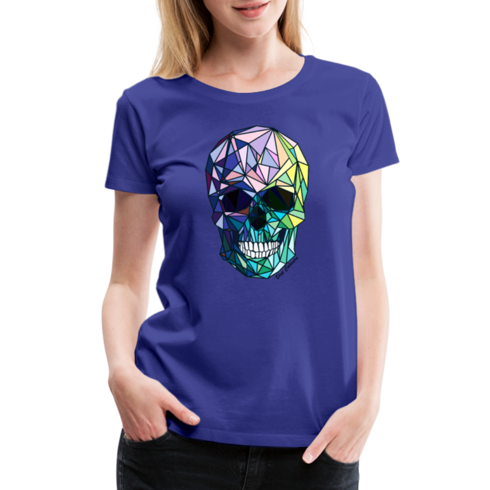 Poly-Calavera Rainbow Women T-Shirt - royal blue