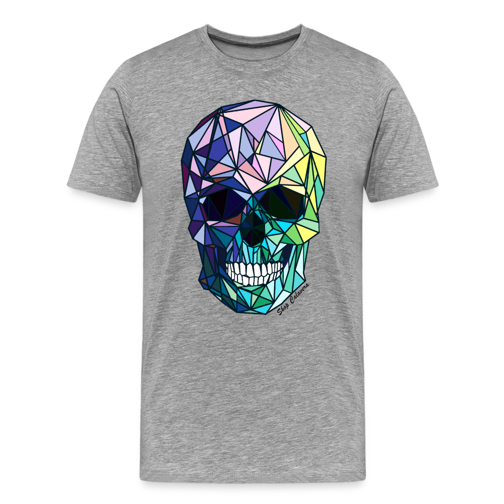 Poly-Calavera Rainbow Men T-Shirt - heather gray