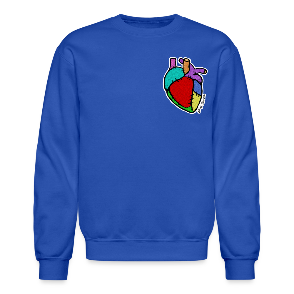 Corazón Remendado Unisex Sweatshirt - royal blue