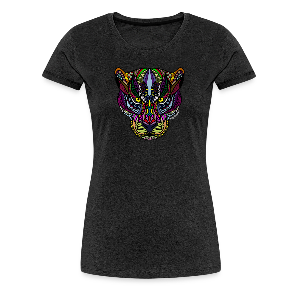 Painted Jaguar Women Premium T-Shirt - charcoal grey