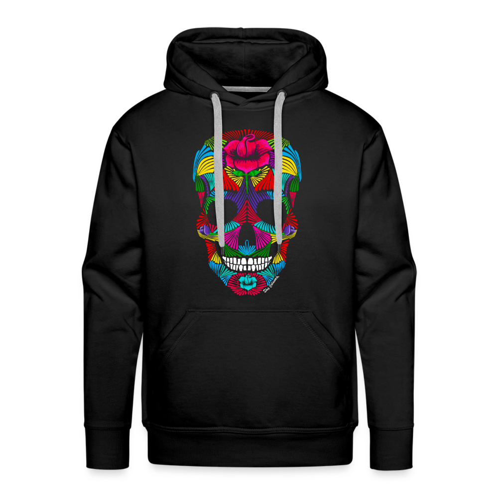 Rainbrush Skull Men’s Premium Hoodie - black