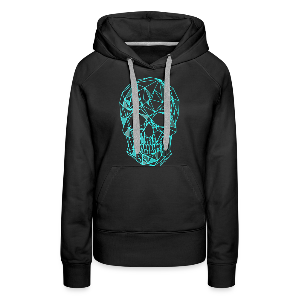 Poly-Calavera Women’s Premium Hoodie - black