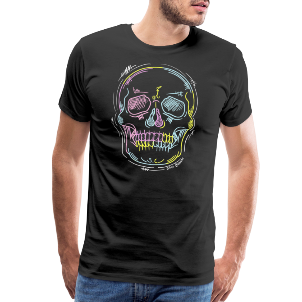 Scrawl Calavera Men Premium T-Shirt - black
