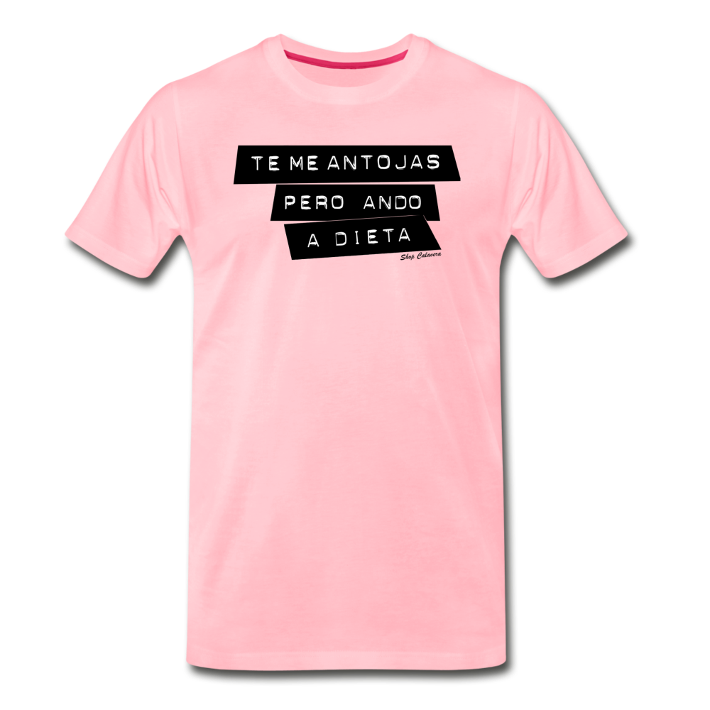 Te Me Antojas Men Premium T-Shirt, ShopCalavera, Shop Calavera, Latino, Latin, South American, Street, Apparel, Clothing, Urbanwear, pink / S