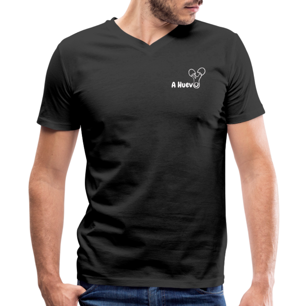 A Huevo Mens V-neck T-Shirt, ShopCalavera, Shop Calavera, Latino, Latin, South American, Street, Apparel, Clothing, Urbanwear, black / S