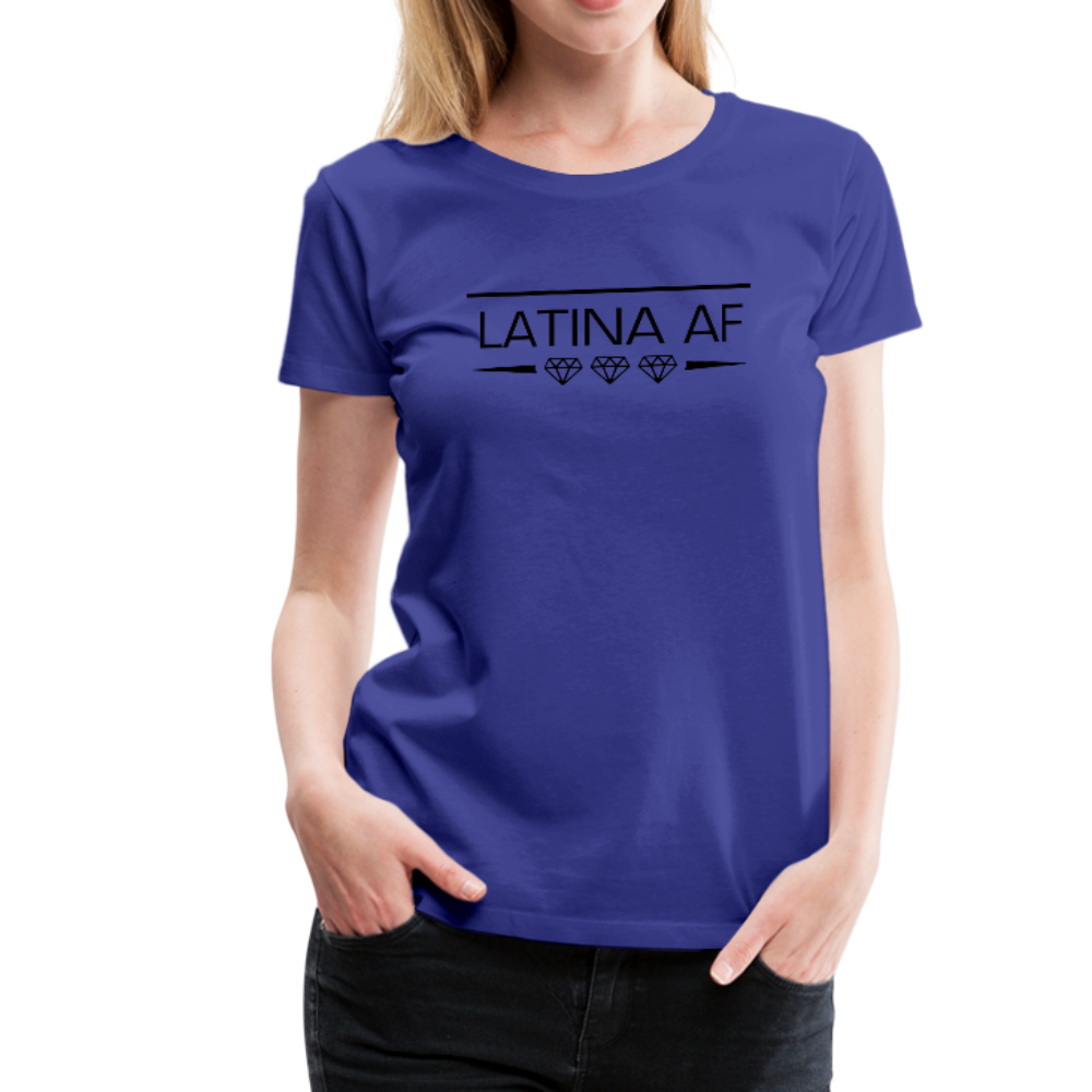 Latina AF Women Premium T-Shirt, ShopCalavera, Shop Calavera, Latino, Latin, South American, Street, Apparel, Clothing, Urbanwear, royal blue / S