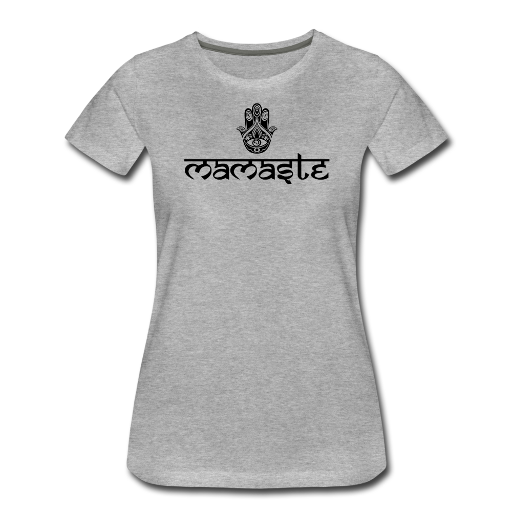 Mamaste Women T-Shirt, ShopCalavera, Shop Calavera, Latino, Latin, South American, Street, Apparel, Clothing, Urbanwear, heather gray / S