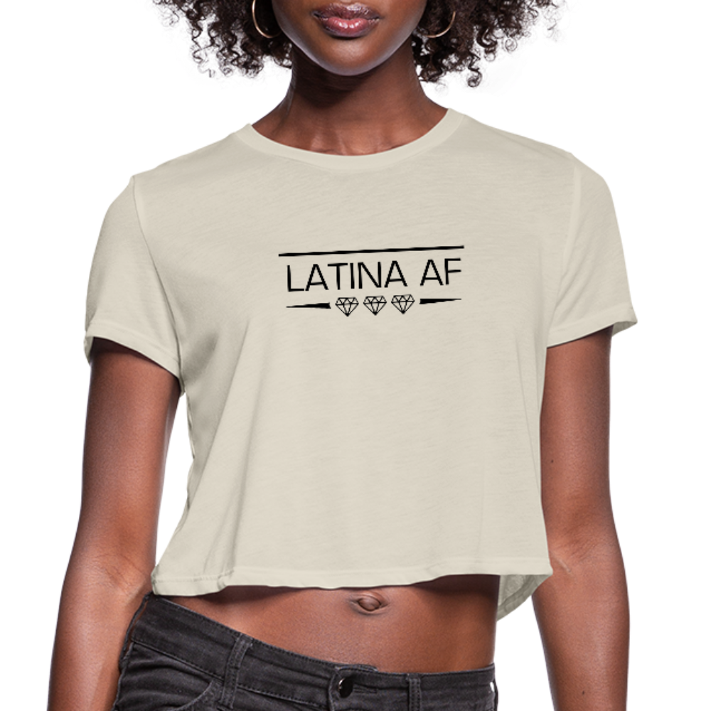 Latina AF Women Cropped T-Shirt, ShopCalavera, Shop Calavera, Latino, Latin, South American, Street, Apparel, Clothing, Urbanwear, dust / S