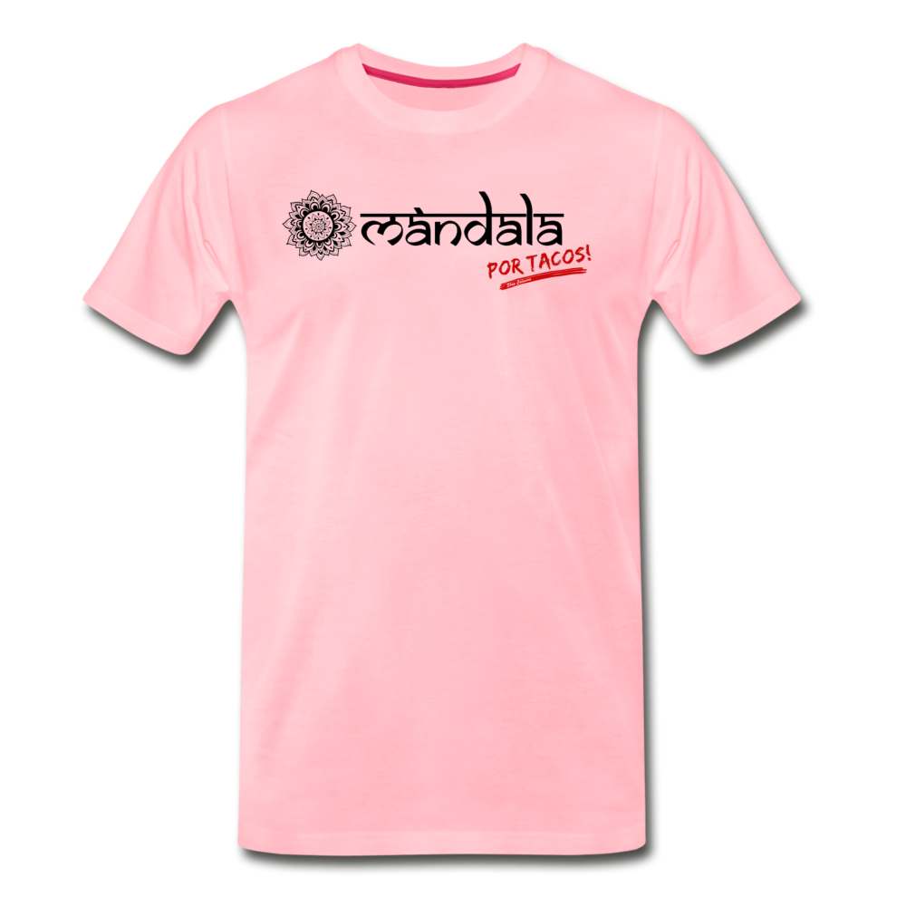 Mandala por Tacos Men's Premium T-Shirt, ShopCalavera, Shop Calavera, Latino, Latin, South American, Street, Apparel, Clothing, Urbanwear, pink / S