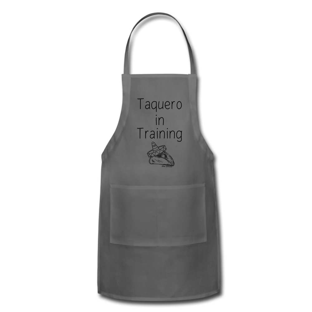 Taquero in Training Adjustable Unisex Apron, ShopCalavera, Shop Calavera, Latino, Latin, South American, Street, Apparel, Clothing, Urbanwear, charcoal