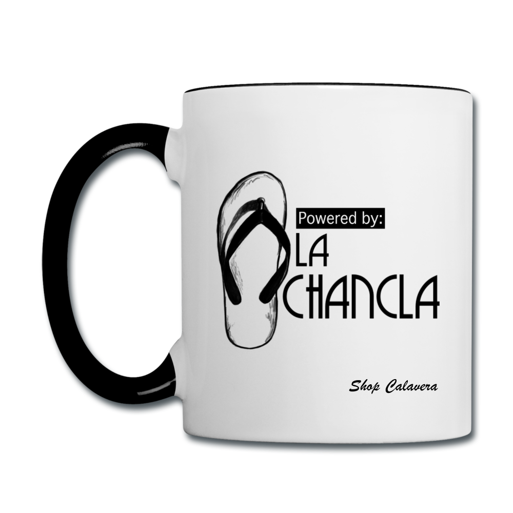 Powered by La Chancla Coffee Mug, ShopCalavera, Shop Calavera, Latino, Latin, South American, Street, Apparel, Clothing, Urbanwear, One Size