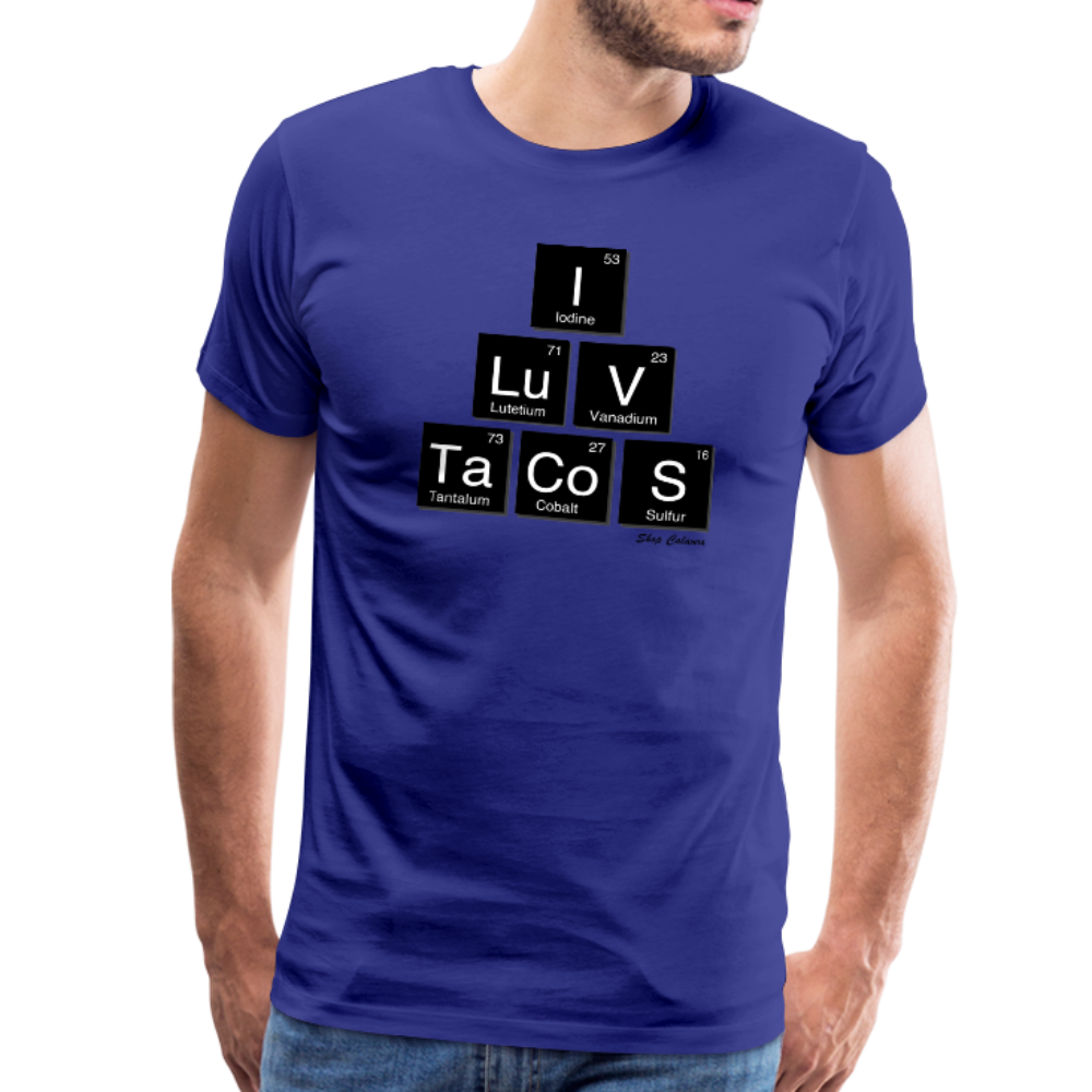 I Luv Tacos Men's Premium T-Shirt, ShopCalavera, Shop Calavera, Latino, Latin, South American, Street, Apparel, Clothing, Urbanwear, royal blue / S