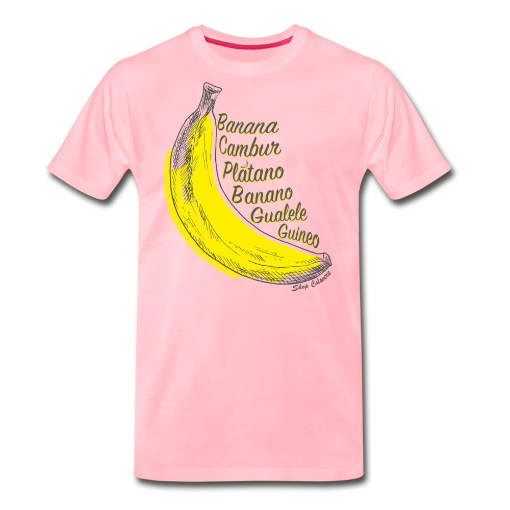 Say Banana Men Premium T-Shirt, ShopCalavera, Shop Calavera, Latino, Latin, South American, Street, Apparel, Clothing, Urbanwear, pink / S