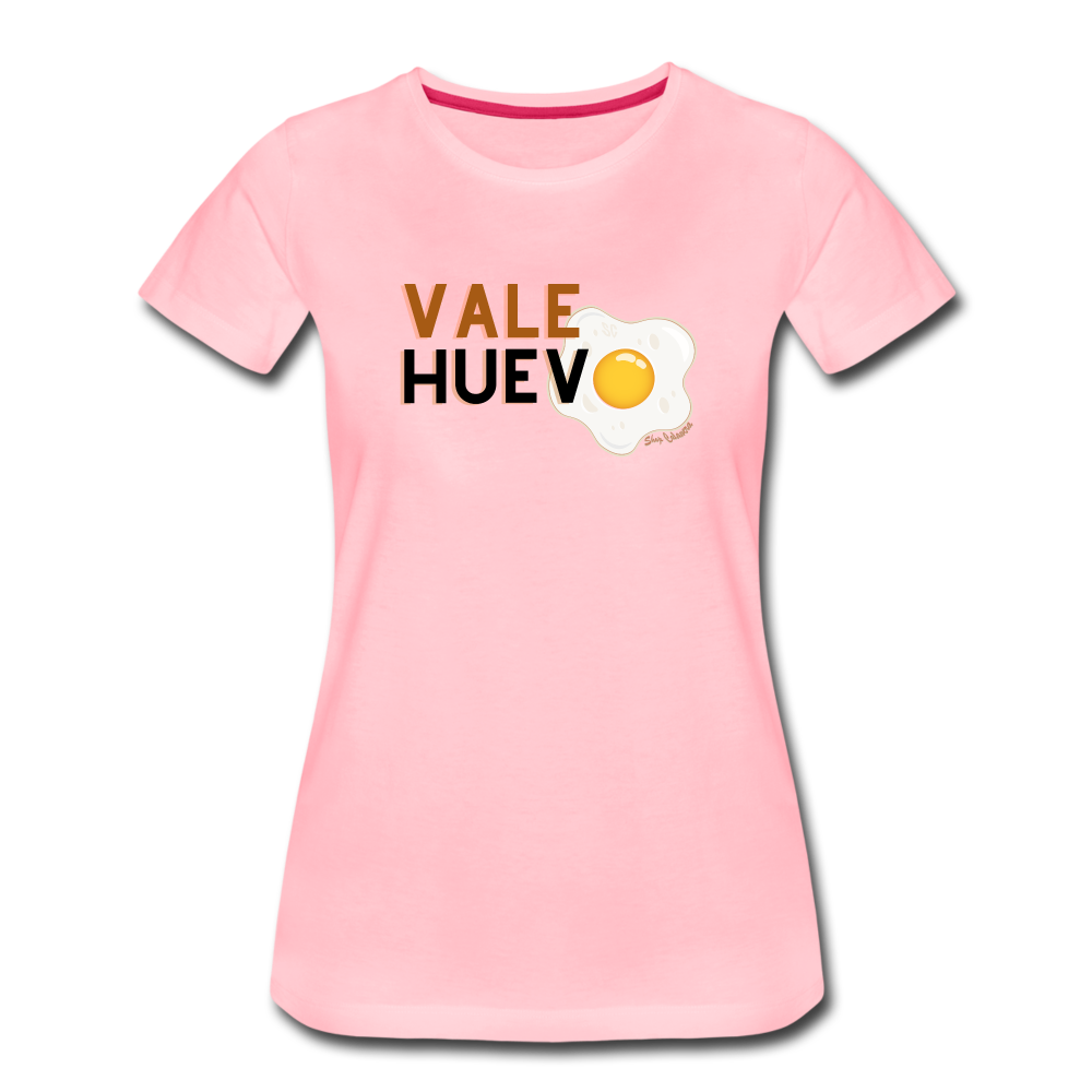 Vale Huevo Women’s Premium T-Shirt, ShopCalavera, Shop Calavera, Latino, Latin, South American, Street, Apparel, Clothing, Urbanwear, pink / S