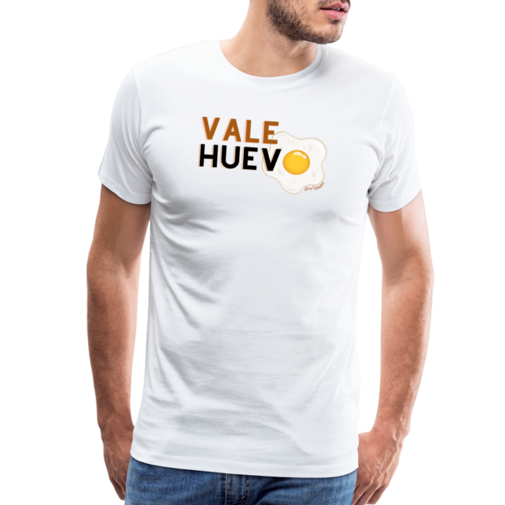 Vale Huevo Men's Premium T-Shirt, ShopCalavera, Shop Calavera, Latino, Latin, South American, Street, Apparel, Clothing, Urbanwear, white / S