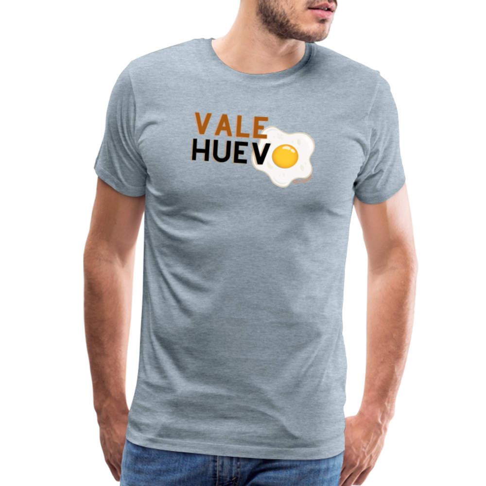 Vale Huevo Men's Premium T-Shirt, ShopCalavera, Shop Calavera, Latino, Latin, South American, Street, Apparel, Clothing, Urbanwear, heather ice blue / S