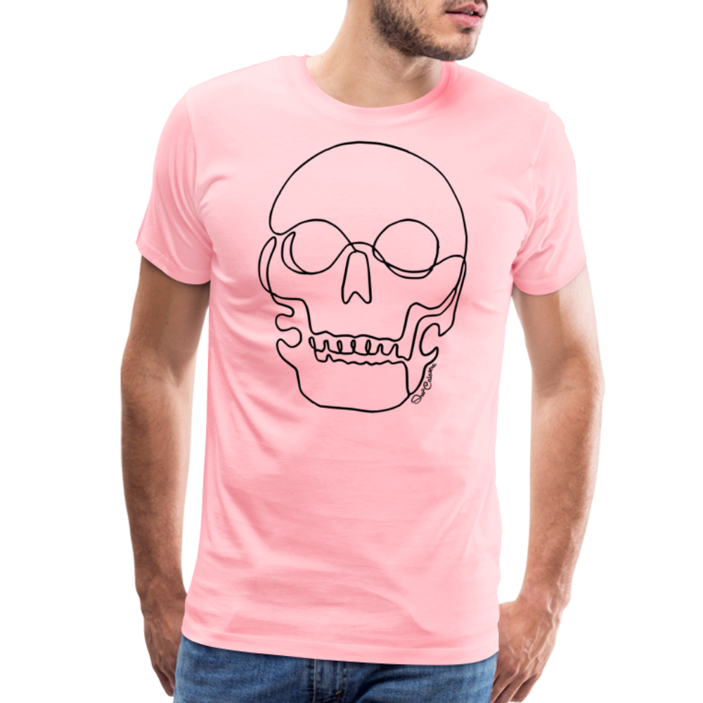 One-Line Logo Men's Premium T-Shirt, ShopCalavera, Shop Calavera, Latino, Latin, South American, Street, Apparel, Clothing, Urbanwear, pink / S